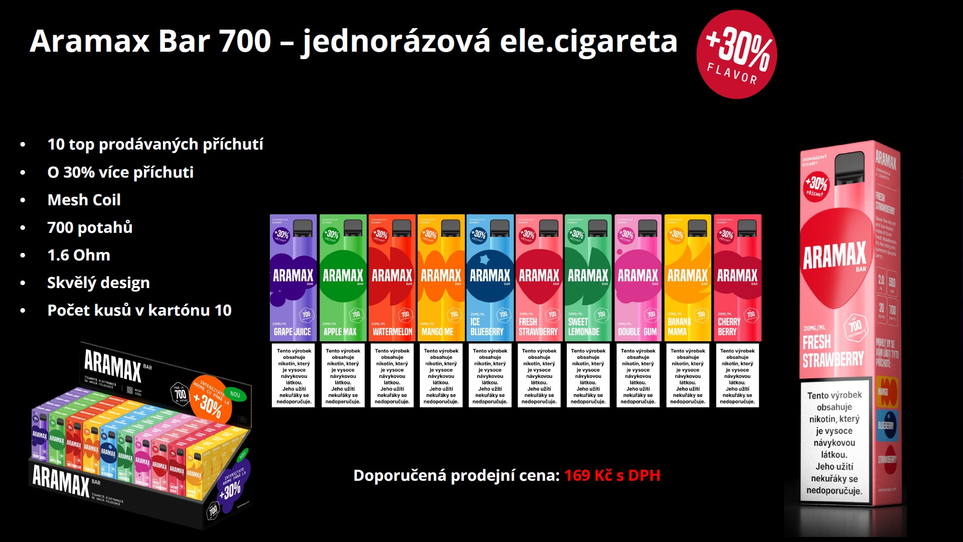Aramax BAR jednorázová cigareta